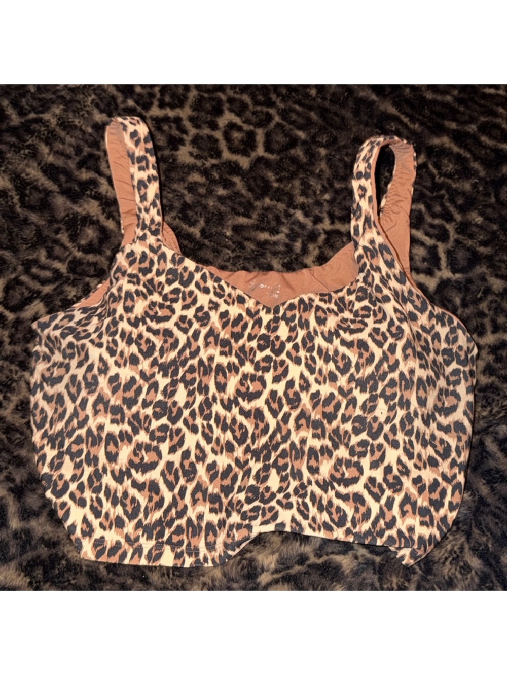 aerie Leopard Print Camisole in Brown and Black